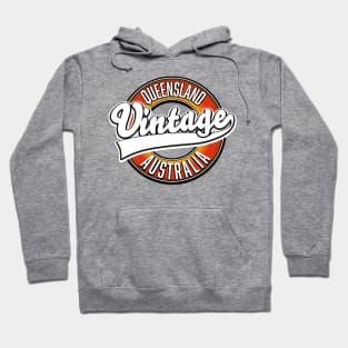 Queensland australia vintage style logo Hoodie